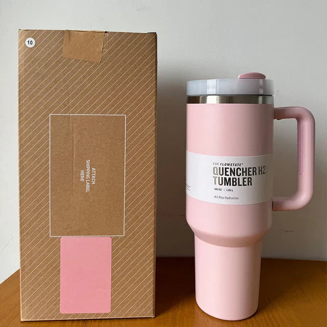 Thermosbeker 1180ml | Dubbelwandige RVS Isolatie | Lekvrije Travel Cup met Ergonomisch Handvat | FlowState Deksel 3-in-1