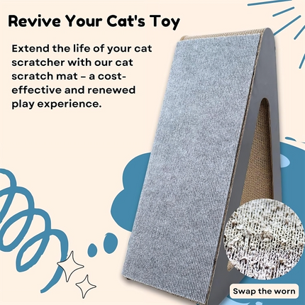 ClawSafe Zelfklevende Krabmat | Meubelbescherming tegen Kattenkrassen | Eenvoudig Te Installeren | Gelukkig en Gezond Voor Katten | Verkrijgbaar in Maten 30x100, 40x100, 60x100 cm | Duurzaam Niet-Geweven Stof