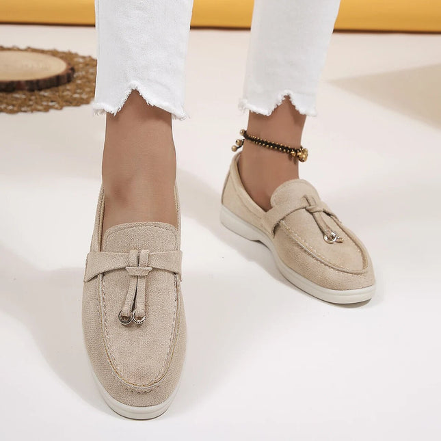 Ann-Sophie Dames Instappers | Luxe Suède Afwerking | Zachte PU Materiaal | Diverse Kleuren | Maten 36-43 | Comfort & Stijl