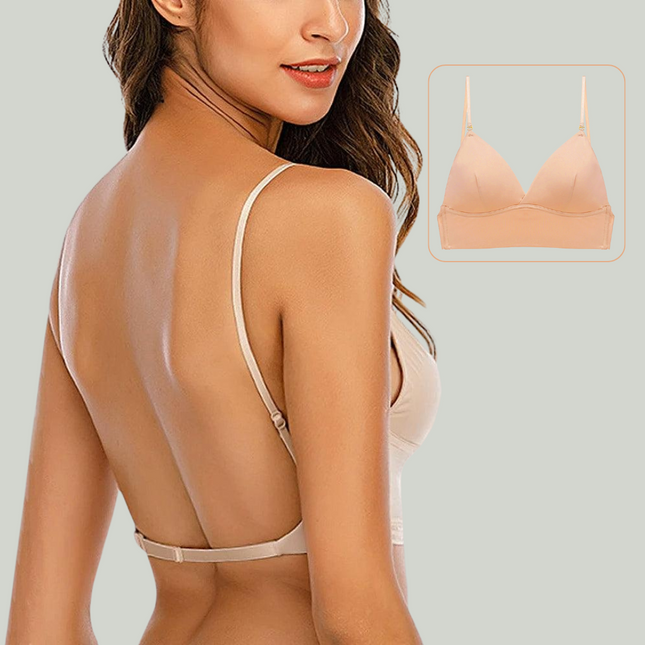 BH Voor Lage Rug | Onzichtbare Ondersteuning Voor Avondjurken en Tops | Vrije Bewegingsvrijheid | Comfortabele Verstelbare Bandjes | Perfect Voor Rugloze Outfits Zomer en Winter | Maddison BH | Lounge-Stijl | Modieuze Pasvorm
