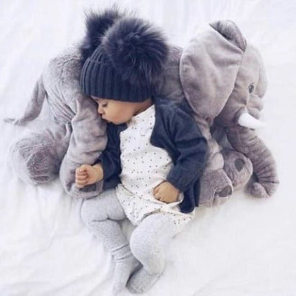 Knuffeldier Olifant XXL | Zachte Babykamer Decoratie | Hypoallergeen & Wasbaar | Veilig Speelgoed Kind | 60 cm Groot Pluche Speelmaatje | Comfort & Ondersteuning | Fotoshoot Accessoire | CE-gecertificeerd Speelkameraad | Rustgevende Geuren