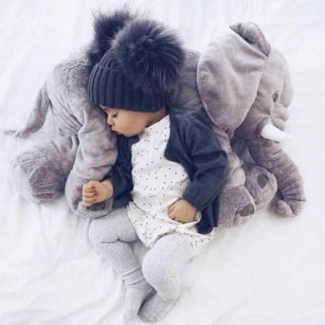 Knuffeldier Olifant XXL | Zachte Babykamer Decoratie | Hypoallergeen & Wasbaar | Veilig Speelgoed Kind | 60 cm Groot Pluche Speelmaatje | Comfort & Ondersteuning | Fotoshoot Accessoire | CE-gecertificeerd Speelkameraad | Rustgevende Geuren