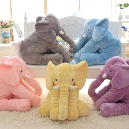 Knuffeldier Olifant XXL | Zachte Babykamer Decoratie | Hypoallergeen & Wasbaar | Veilig Speelgoed Kind | 60 cm Groot Pluche Speelmaatje | Comfort & Ondersteuning | Fotoshoot Accessoire | CE-gecertificeerd Speelkameraad | Rustgevende Geuren