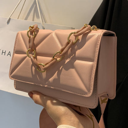 Savannah Dames Handtas Gewatteerd | Ketting Riem | Flap Klepsluiting | Crossbody Schoudertas | Verkrijgbaar in Vier Kleuren | Stijlvol Design | Veelzijdige Draagopties | Casual en Klassiek