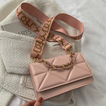 Savannah Dames Handtas Gewatteerd | Ketting Riem | Flap Klepsluiting | Crossbody Schoudertas | Verkrijgbaar in Vier Kleuren | Stijlvol Design | Veelzijdige Draagopties | Casual en Klassiek