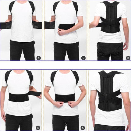 PostureFix Pro | Hulpmiddel Tegen Rugpijn | Houdingcorrectie | Comfortabel En Verstelbaar | Ondersteuning Rug En Nek | Onzichtbaar Onder Kleding | Geschikt Voor Dagelijks Gebruik | Maat S-4XL | Duurzaam Materiaal