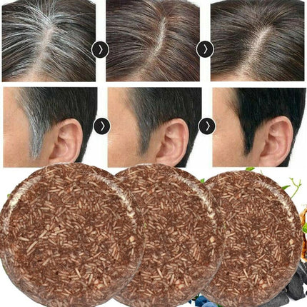 Biologische Natuurlijk Donker Maken Shampoobar | Verjongend & Verdikkend | Anti-Roos & Oliecontrole | Milieuvriendelijk 55g
