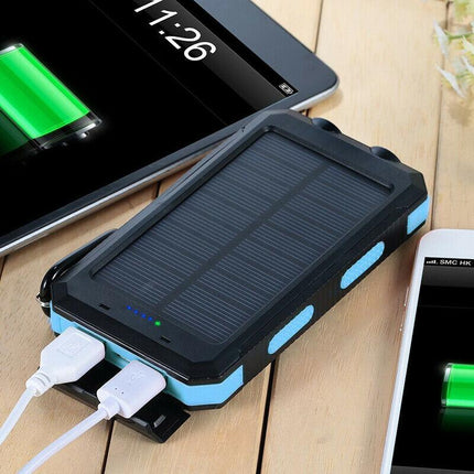 Waterdichte Zonne-oplader Powerbank 500.000mAh | Duurzaam & Compact | Dubbele USB | Zaklamp Functie | Waterbestendig IP44 | Zonne-energiebesturing | Smartphone Accu Oplader | Veilig & Betrouwbaar