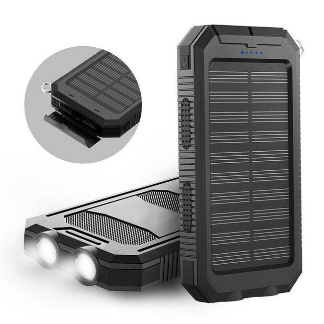 Waterdichte Zonne-oplader Powerbank 500.000mAh | Duurzaam & Compact | Dubbele USB | Zaklamp Functie | Waterbestendig IP44 | Zonne-energiebesturing | Smartphone Accu Oplader | Veilig & Betrouwbaar