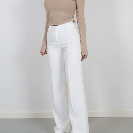 Wijde Broek Dames Zwart - Dubbele Tailleband - Stijlvol & Comfortabel - Geschikt Voor Werk & Vrije Tijd - Perfect Voor Elke Gelegenheid | Regular Fit - Bewegingsvrijheid & Langer Draagcomfort | Essentiële Mode Basics