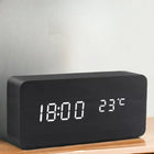 WoodWatch LED Wekker | Houtlook | Spraakbediening | Temperatuurweergave | Tot 3 Alarmen | Instelbare Helderheid | Modern Design