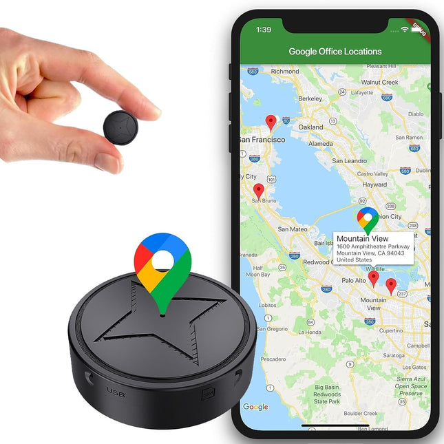 UltraTrack GPS Tracker | Magnetisch en Waterdicht | Realtime Locatie-updates | Wereldwijde Dekking | Sterke Bevestiging | Veiligheid voor Voertuigen & Waardevolle Spullen | Compact en Duurzaam Design | Eenvoudige Installatie