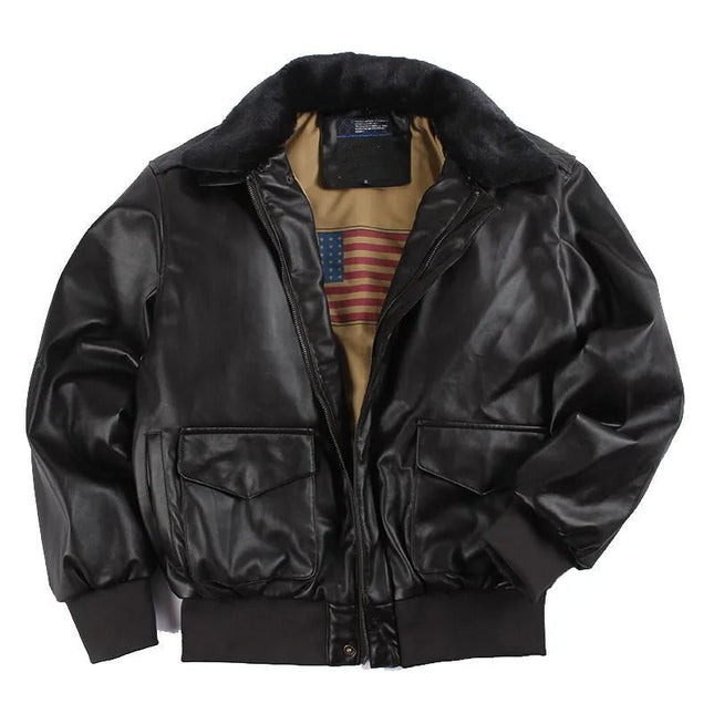 Vintage leren motorjas heren | Geïsoleerde winterjas | Hoogwaardig luxe leer | Klassieke motorstijl | Stijlvolle en veilige pasvorm