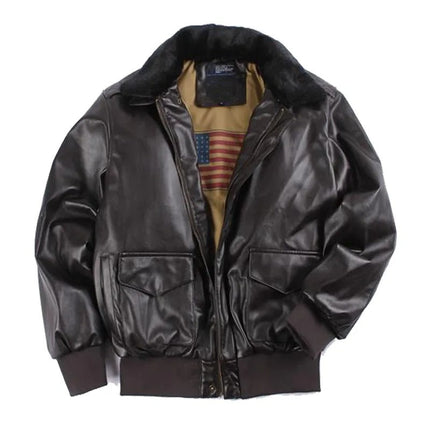 Vintage leren motorjas heren | Geïsoleerde winterjas | Hoogwaardig luxe leer | Klassieke motorstijl | Stijlvolle en veilige pasvorm