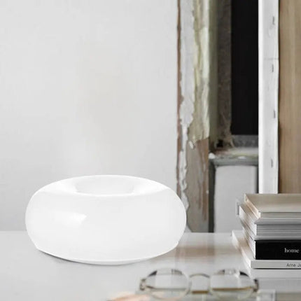 Donut Vorm LED Lamp | Modern Design | Energiezuinige Technologie | Dimbaar Licht | Glas en Metaal | Sfeervolle Verlichting | Elegante Tafellamp | 40W | Woonkamer Slaapkamer Kantoor | Verfijnde Functionele Verlichtingsoplossing
