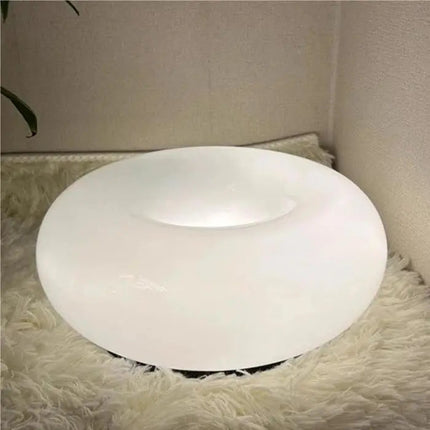 Donut Vorm LED Lamp | Modern Design | Energiezuinige Technologie | Dimbaar Licht | Glas en Metaal | Sfeervolle Verlichting | Elegante Tafellamp | 40W | Woonkamer Slaapkamer Kantoor | Verfijnde Functionele Verlichtingsoplossing