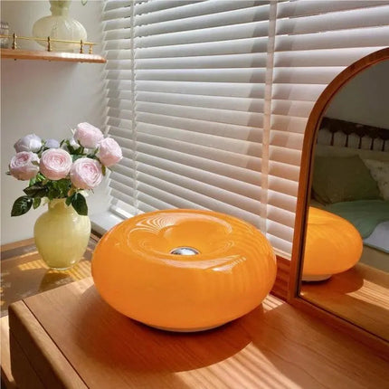 Donut Vorm LED Lamp | Modern Design | Energiezuinige Technologie | Dimbaar Licht | Glas en Metaal | Sfeervolle Verlichting | Elegante Tafellamp | 40W | Woonkamer Slaapkamer Kantoor | Verfijnde Functionele Verlichtingsoplossing