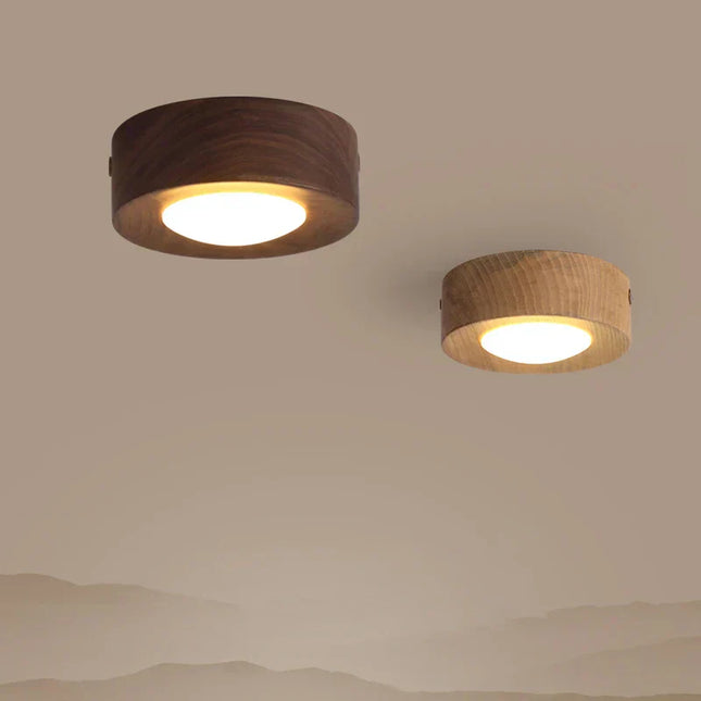 WoodenGlow Walnoot Houten Plafondverlichting | LED | Sfeervol Licht | Energiezuinig | Natuurlijke Warmte | Decoratief Design | Hoogwaardig Walnoothout | Energie-efficiënt | Verlichtingsoplossing | Stijlvolle LED Technologie