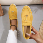Ann-Sophie Dames Instappers | Luxe Suède Afwerking | Zachte PU Materiaal | Diverse Kleuren | Maten 36-43 | Comfort & Stijl