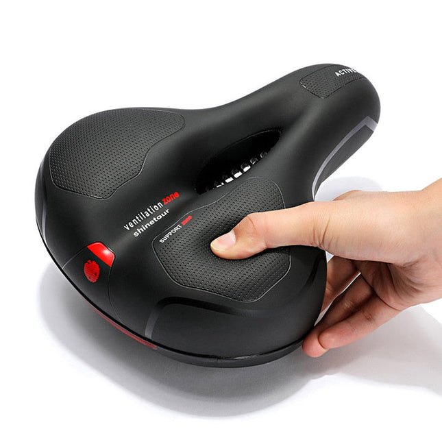 CLOUDCOMFORT PRO Zadel | Ergonomisch Fietszadel met Verlichting | Pijnvrij en Comfortabel | Schokabsorberend & Ademend | Duurzaam en Weerbestendig | Ideaal voor Lange Afstanden| Unisex| Premium Fietsaccessoire | Zacht Materialen