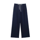 Damesbroek Dubbele Tailleband | Wijde Elegante Vrouwelijke Look | Regular Fit Comfort | Ideaal voor Werk of Vrije Tijd | Pas Bij T-shirts, Blazers, Overhemden | Dit Jaar Trendy Broeken voor Alle Gelegenheden